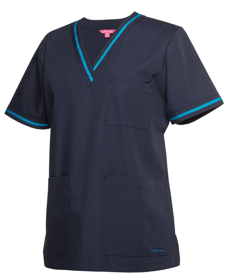 JB's Ladies Contrast Scrubs Top 4SCT1
