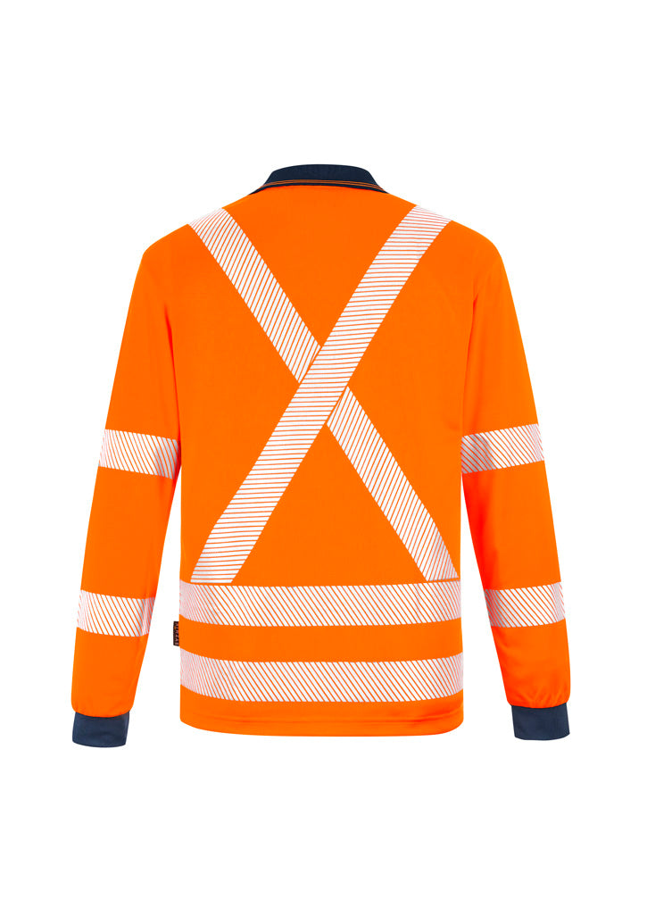 Unisex Hi Vis X Back NSW Rail Long Sleeve Polo ZH690
