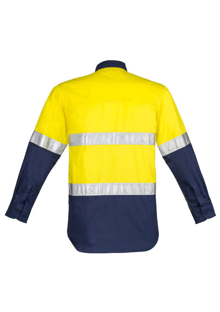 Mens Closed Front Long Sleeve Shirt - Hoop Taped ZW550