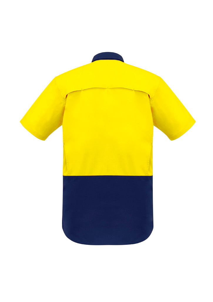 Mens Rugged Cooling Hi Vis Short Sleeve Shirt ZW815