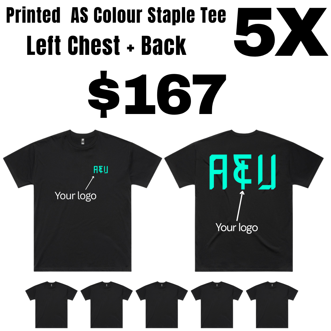 5X AS Colour Staple Tee 5001 Bundle