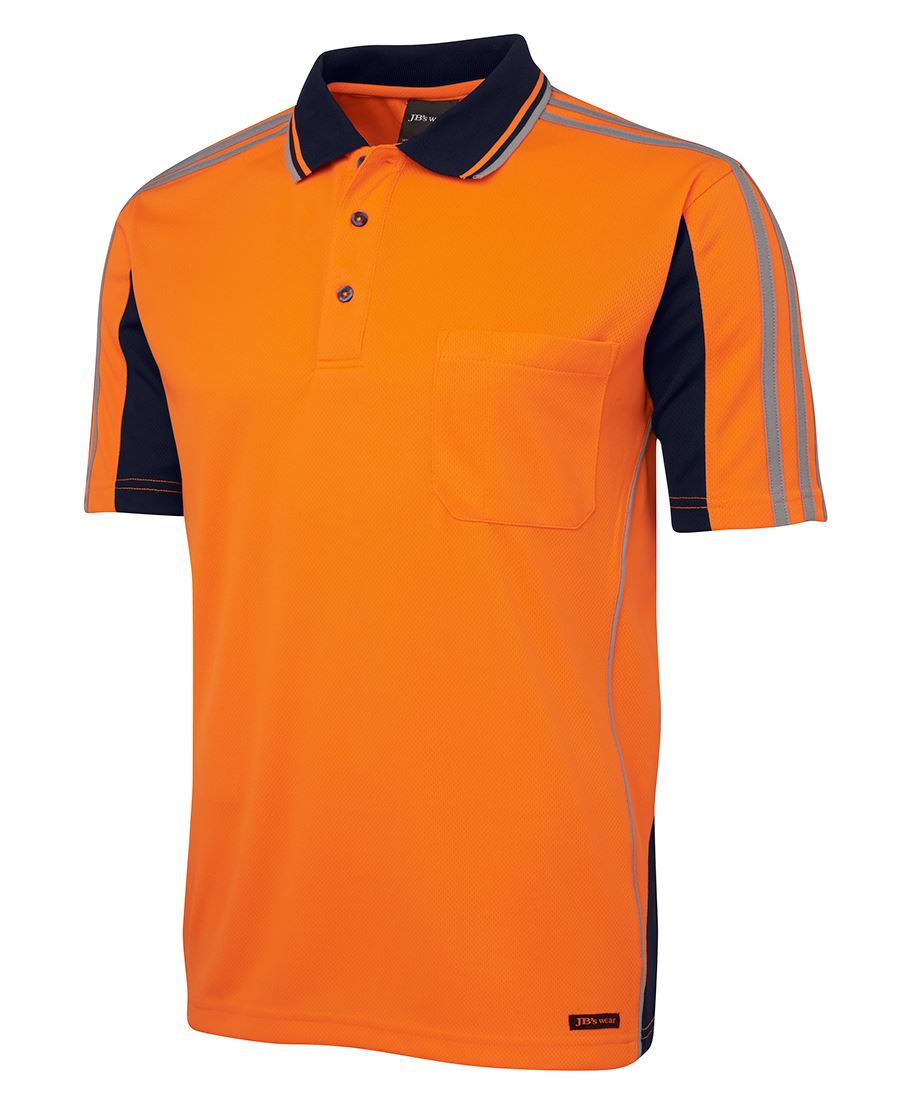 JB's Hi Vis S/S Arm Tape Polo 6AT4S