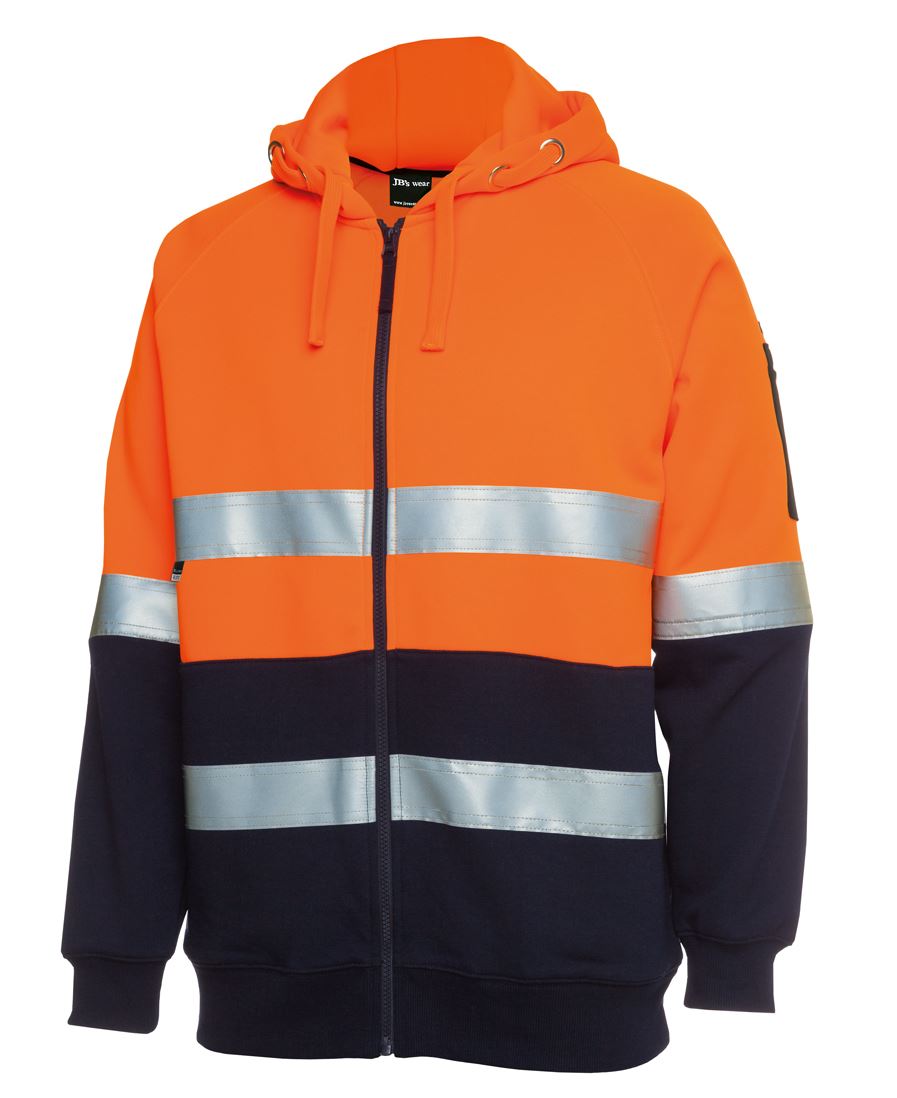 JB's Hi Vis (D+N) Full Zip Fleecy Hoodie 6DNH