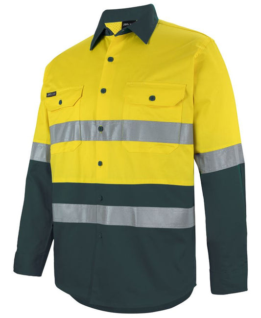JB's Hi Vis L/S (D+N) 150G Work Shirt 6DNWL