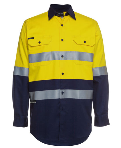 JB's Hi Vis (D+N) L/S 190G Work Shirt 6HLS