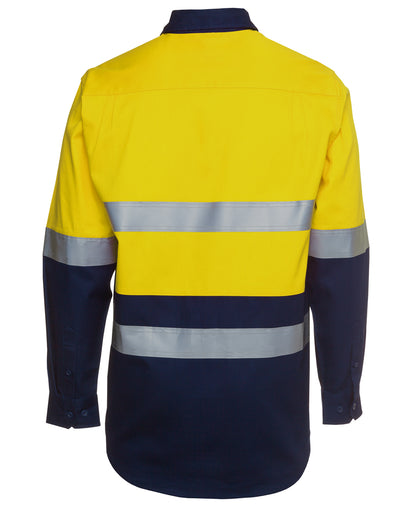 JB's Hi Vis (D+N) L/S 190G Work Shirt 6HLS