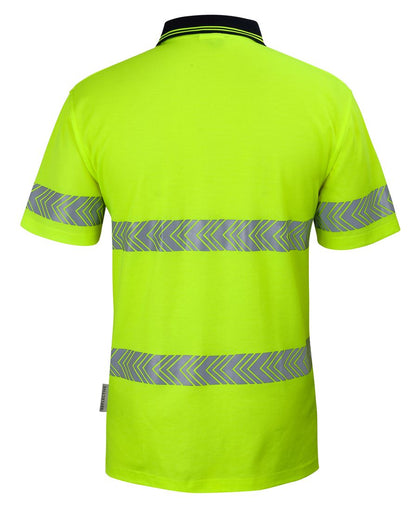 JB's Hi Vis (D+N) Cotton Back S/S Segmented Tape Polo 6HMSS