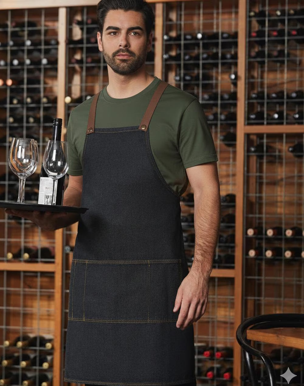 AP09 East Village Denim Bib Apron