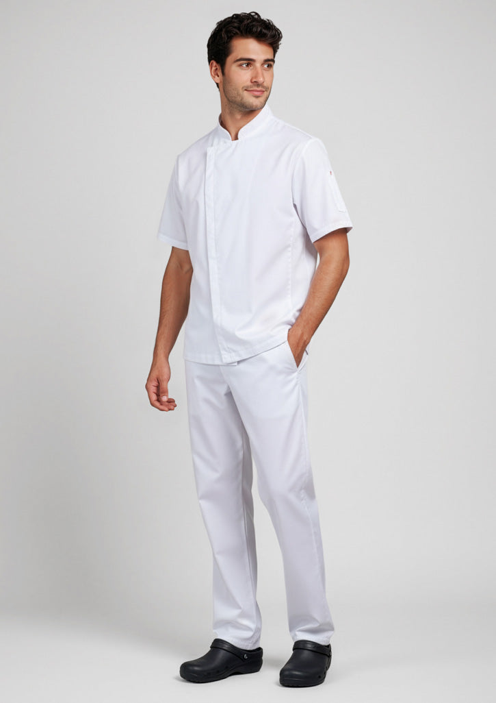 Alfresco Mens Short Sleeve Chef Jacket CH330MS