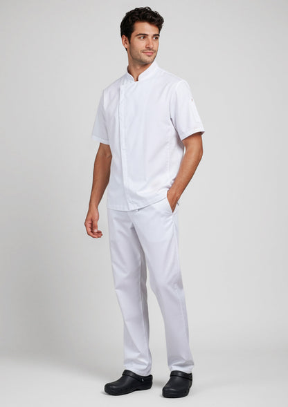 Alfresco Mens Short Sleeve Chef Jacket CH330MS