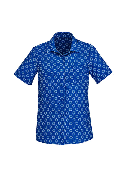 Florence Womens Daisy Print Short Sleeve Shirt CS948LS
