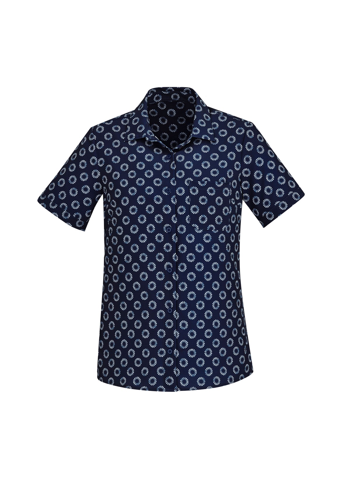Florence Womens Daisy Print Short Sleeve Shirt CS948LS