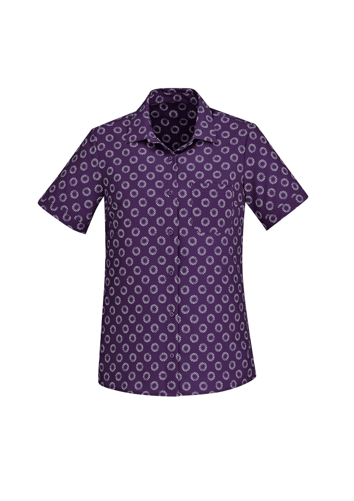 Florence Womens Daisy Print Short Sleeve Shirt CS948LS