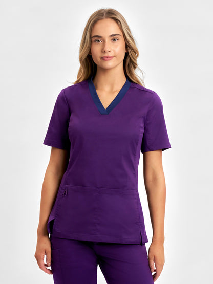 Riley Womens Stretch Scrub Top CST043LS