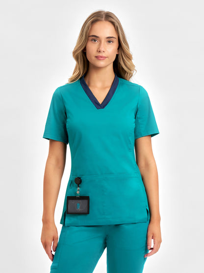 Riley Womens Stretch Scrub Top CST043LS