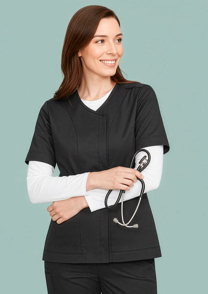 Parks Womens Zip Front Scrub Top CST240LS