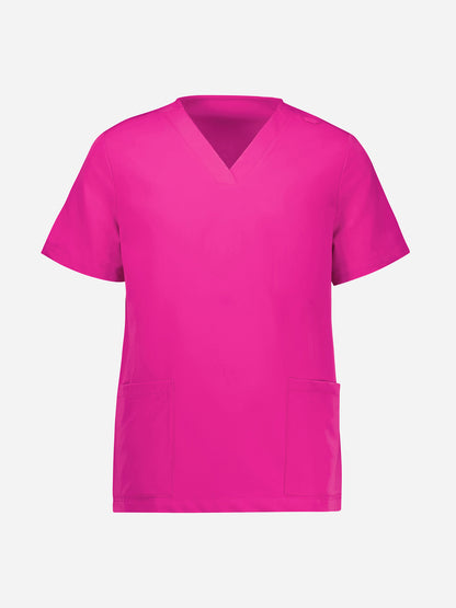 Pink Womens V-Neck Scrub Top CST245LS