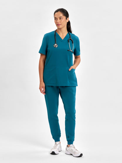 Pulse Womens V-Neck Scrub Top CU543LS