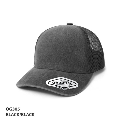 OG305 Seamless Front Washed Mesh Cap