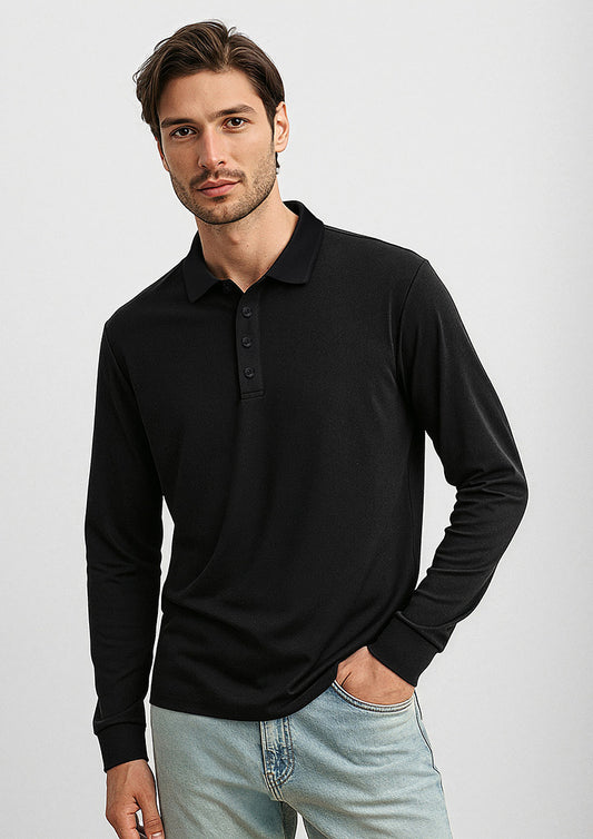 Action Mens Long Sleeve Polo P206ML