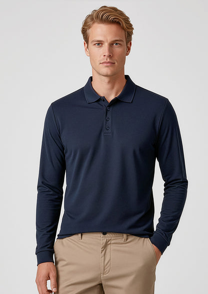 Action Mens Long Sleeve Polo P206ML