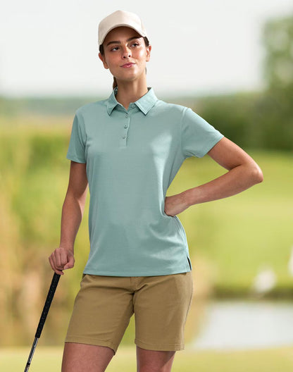 PS96 SUSTAINABLE JACQUARD KNIT POLO Ladies