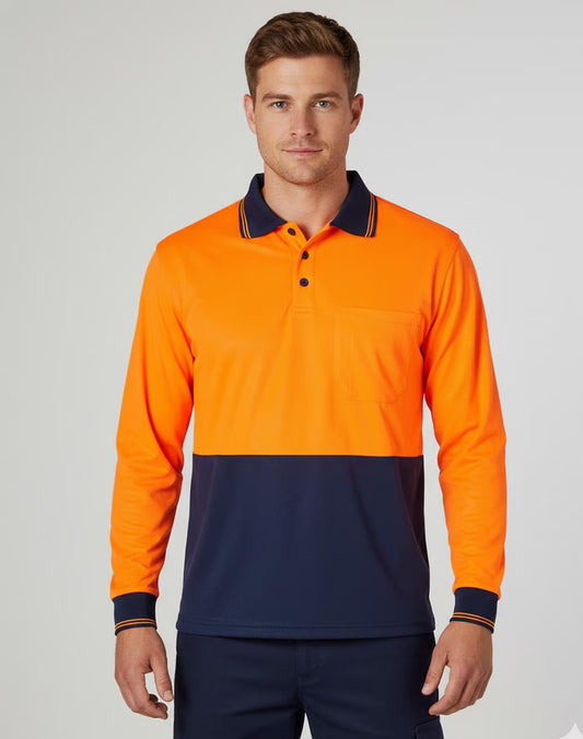 SW05CD High Visibility Long Sleeve Polo