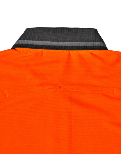 SW79 UNISEX HI-VIS BAMBOO CHARCOAL VENTED SS POLO