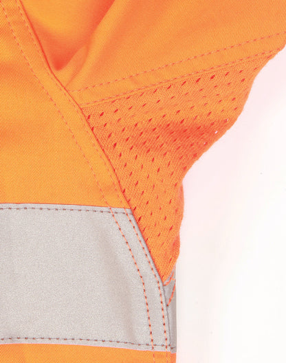 SW82 UNISEX HI VIS COOL-BREEZE SAFETY LS SHIRT (GENERIC TAPE)