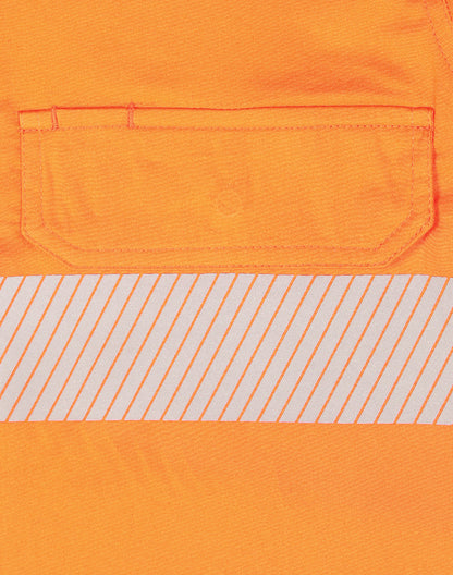 SW83 UNISEX HI VIS COOL-BREEZE SAFETY LS SHIRT (SEGMENTED TAPE)