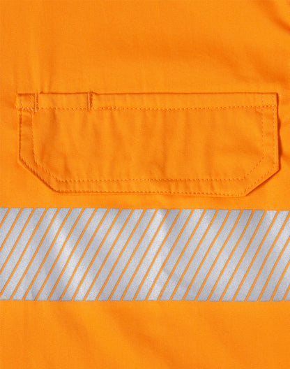 SW83 UNISEX HI VIS COOL-BREEZE SAFETY LS SHIRT (SEGMENTED TAPE)