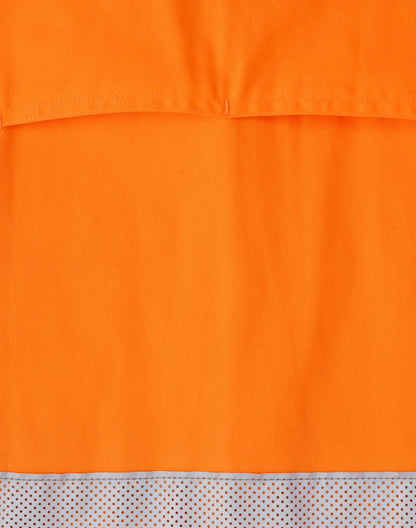 SW87 UNISEX HI-VIS COOL BREEZE CLOSED FRONT LS SHIRT WITH PERFORATED TAPE
