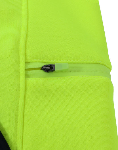 SW91 HI-VIS TWO TONE WATER RESISTANT FLEECE HOODIE