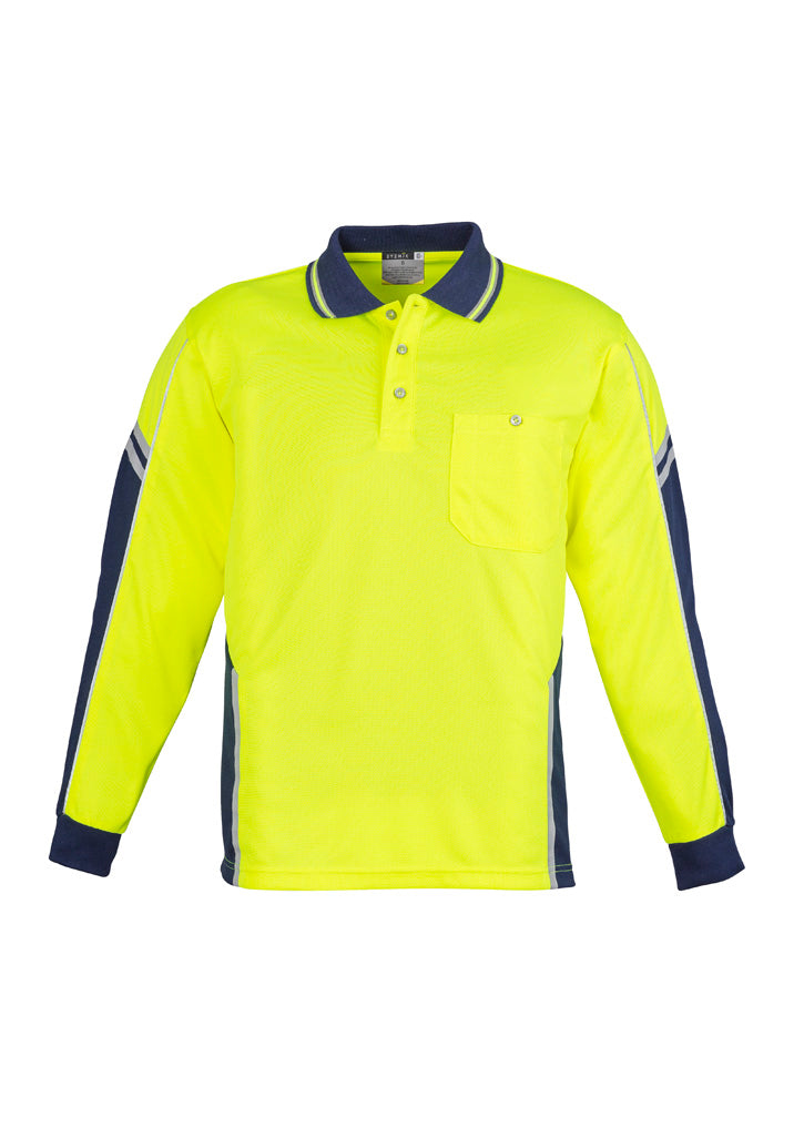 Mens Hi Vis Squad Long Sleeve Polo ZH238