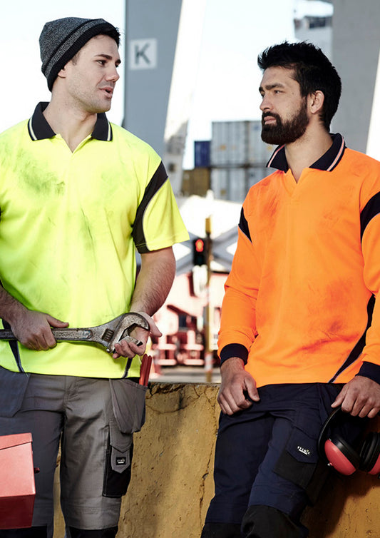 Mens Hi Vis Aztec Short Sleeve Polo ZH248