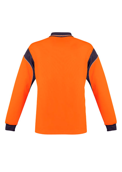 Mens Hi Vis Aztec Long Sleeve Polo ZH249