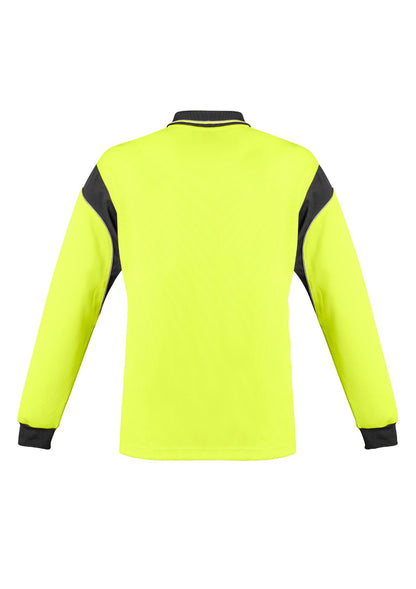 Mens Hi Vis Aztec Long Sleeve Polo ZH249