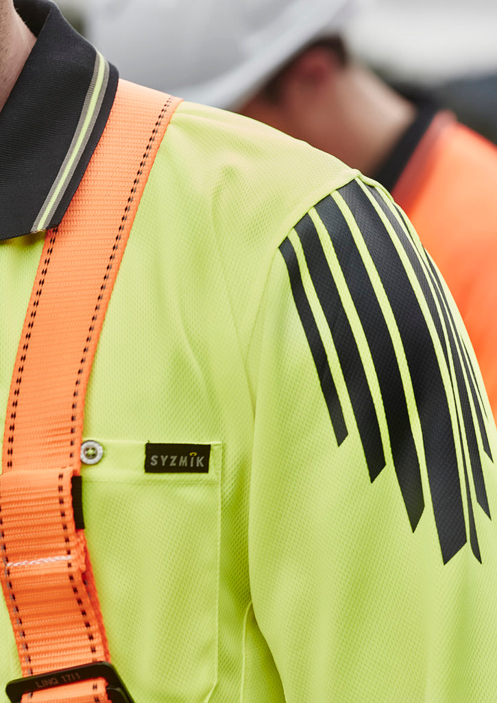 Mens Hi Vis Flux Long Sleeve Polo ZH310