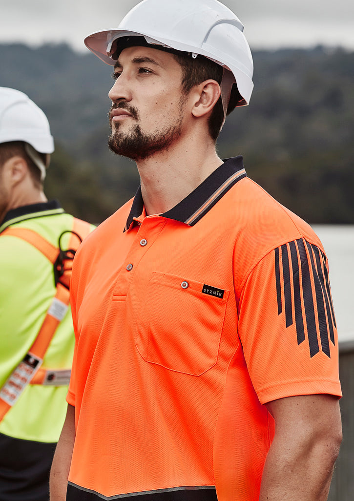Mens Hi Vis Flux Short Sleeve Polo ZH315