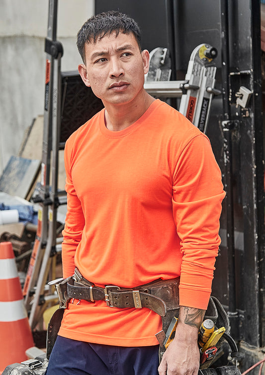 Mens Hi Vis Long Sleeve Tee ZH390