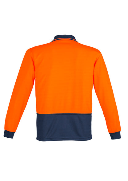 Mens Hi Vis Comfort Back Long Sleeve Polo ZH410