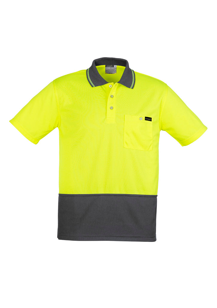 Mens Hi Vis Comfort Back Short Sleeve Polo ZH415