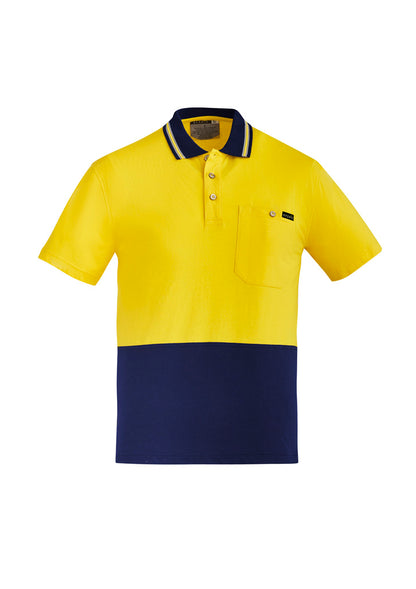Mens Hi Vis Cotton Short Sleeve Polo ZH435