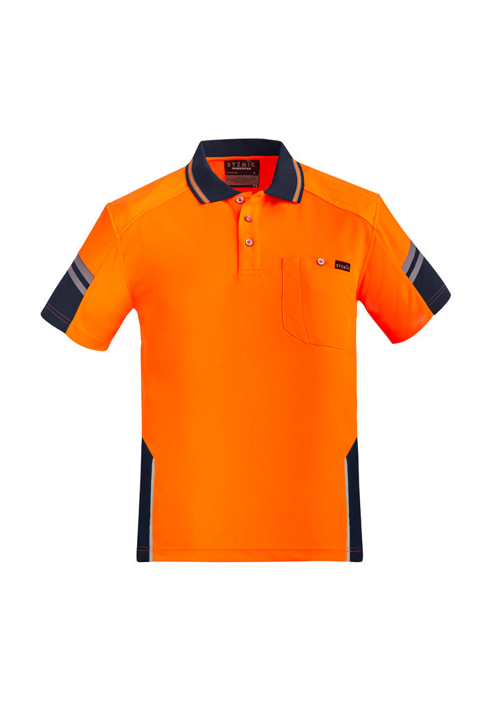 Mens Hi Vis Reinforced Squad Short Sleeve Polo ZH465