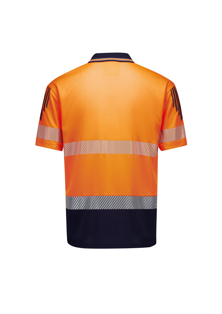 Mens Hi Vis Flux Segmented Tape Short Sleeve Polo ZH555