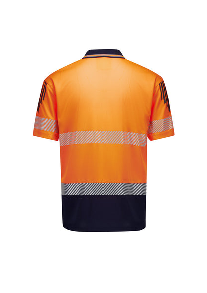 Mens Hi Vis Flux Segmented Tape Short Sleeve Polo ZH555