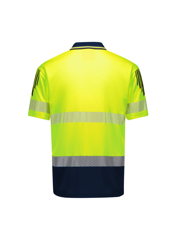 Mens Hi Vis Flux Segmented Tape Short Sleeve Polo ZH555