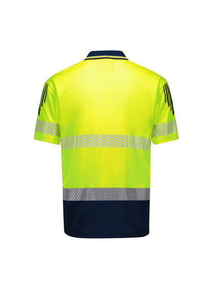 Mens Hi Vis Flux Segmented Tape Short Sleeve Polo ZH555