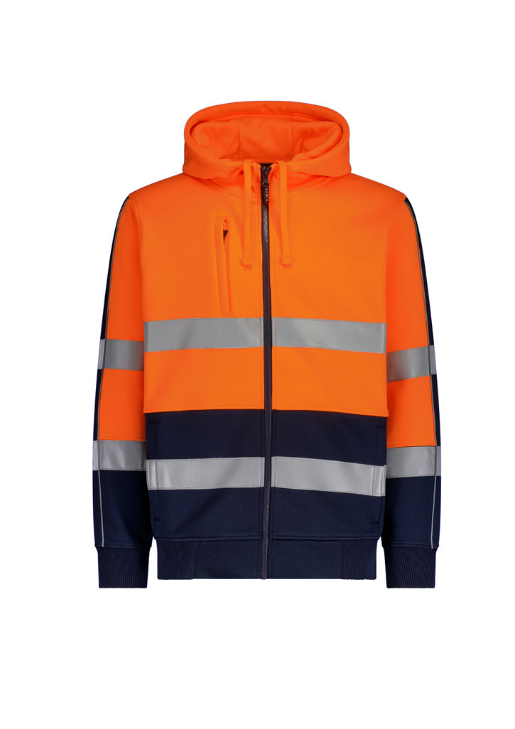 Unisex Hi Vis Full Zip Stretch Taped Hoodie ZT486