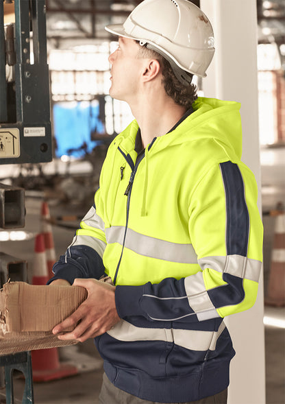 Unisex Hi Vis Full Zip Stretch Taped Hoodie ZT486